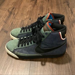 selvedge denim nike blazers